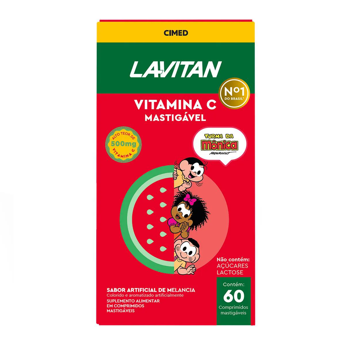 Vitamina C Mastigável Lavitan Melancia 60 Comprimidos