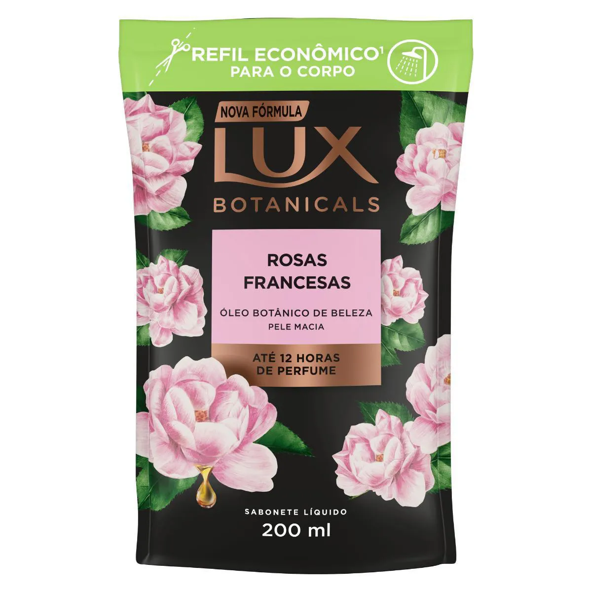 Refil Sabonete Líquido Lux Botanicals Rosas Francesas com 200ml
