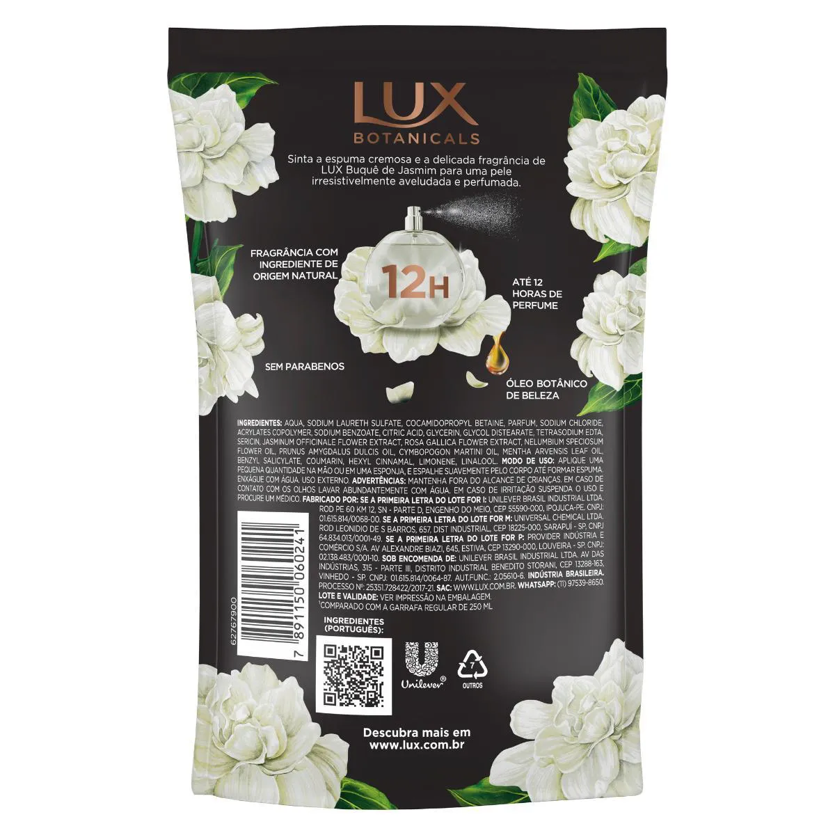 Refil Sabonete Líquido Lux Botanicals Buquê de Jasmim 200ml