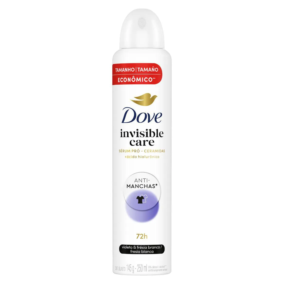 Desodorante Antitranspirante Aerosol Dove Invisible Dry Feminino 48h 250ml