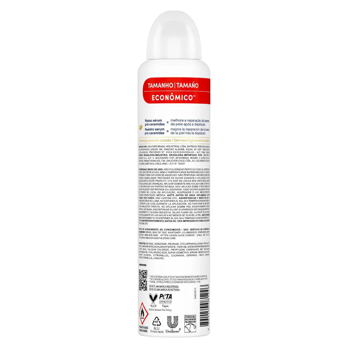 Desodorante Antitranspirante Aerosol Dove Invisible Dry Feminino 48h 250ml