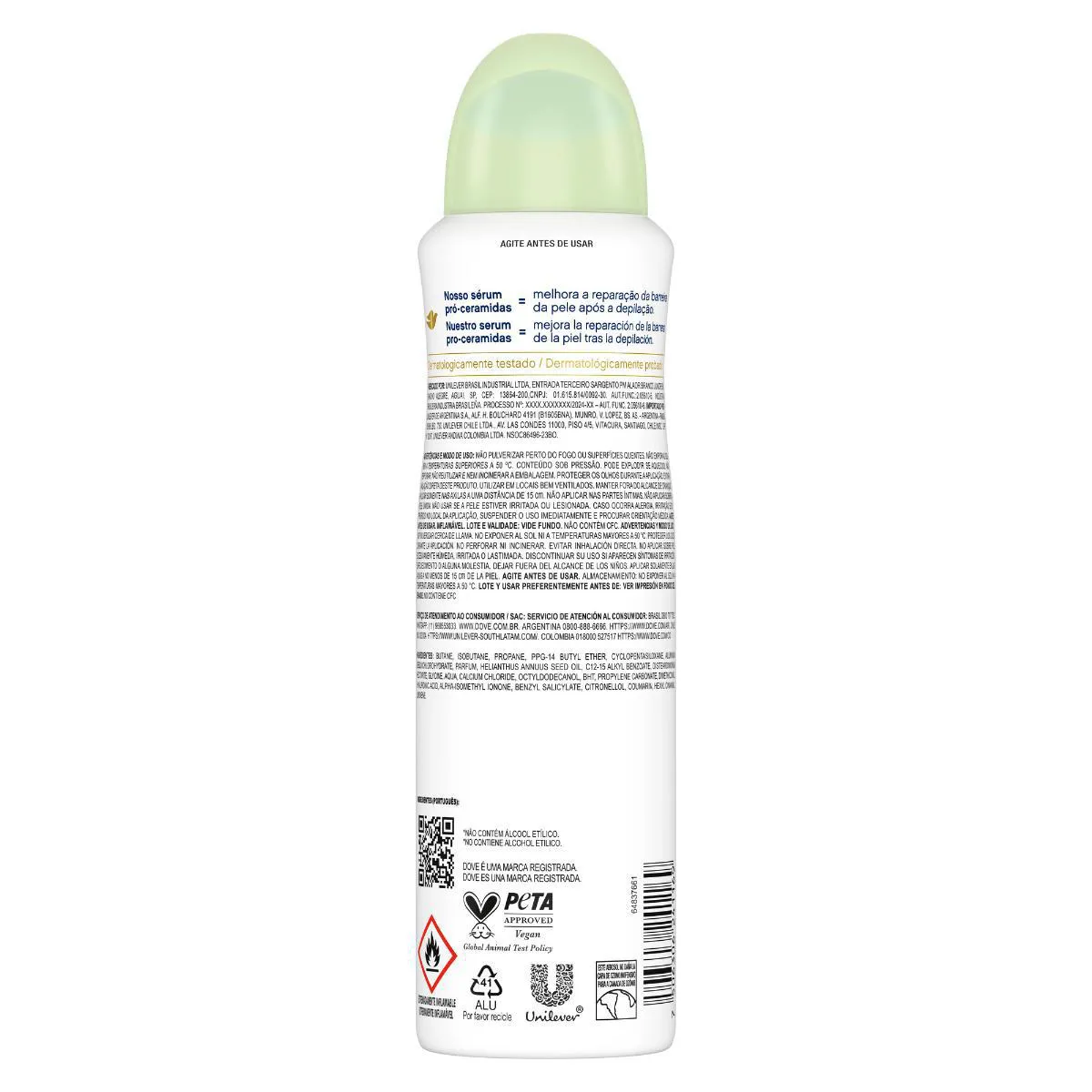Desodorante Antitranspirante Aerosol Dove Go Fresh Pepino e Chá Verde Feminino 48h 150ml