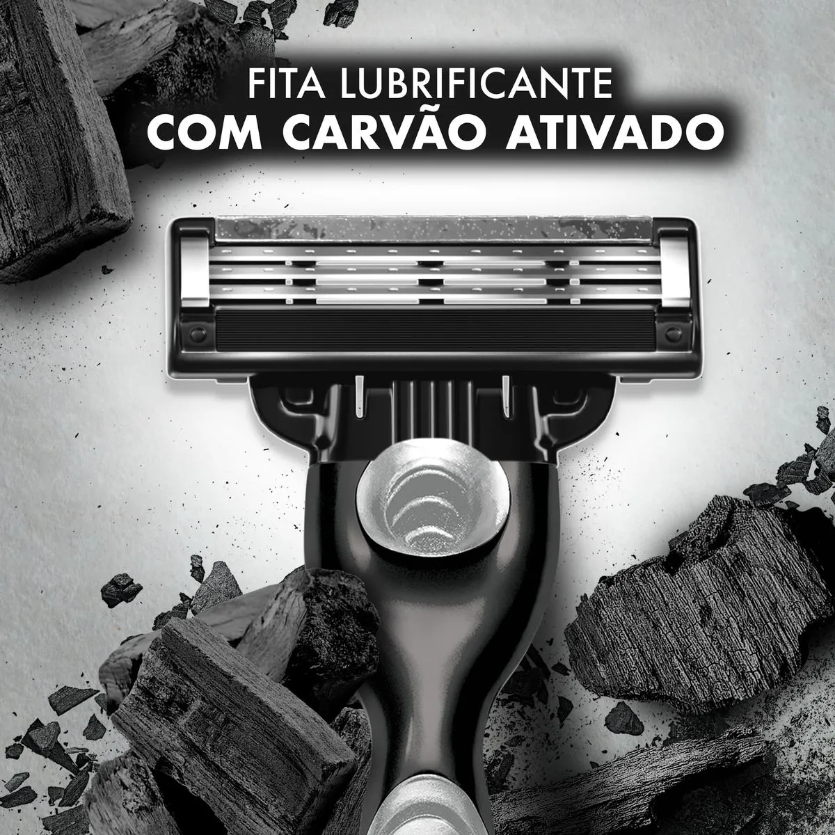 Kit Aparelho de Barbear Descartável Rosto Gillette Mach3 Carbono + 1 Refil