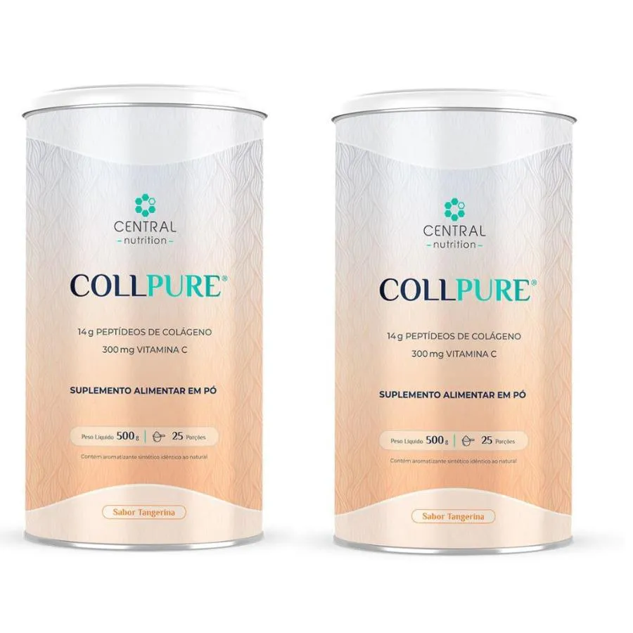 Kit com 2 Collpure 500g - Central Nutrition Sabor:tangerina