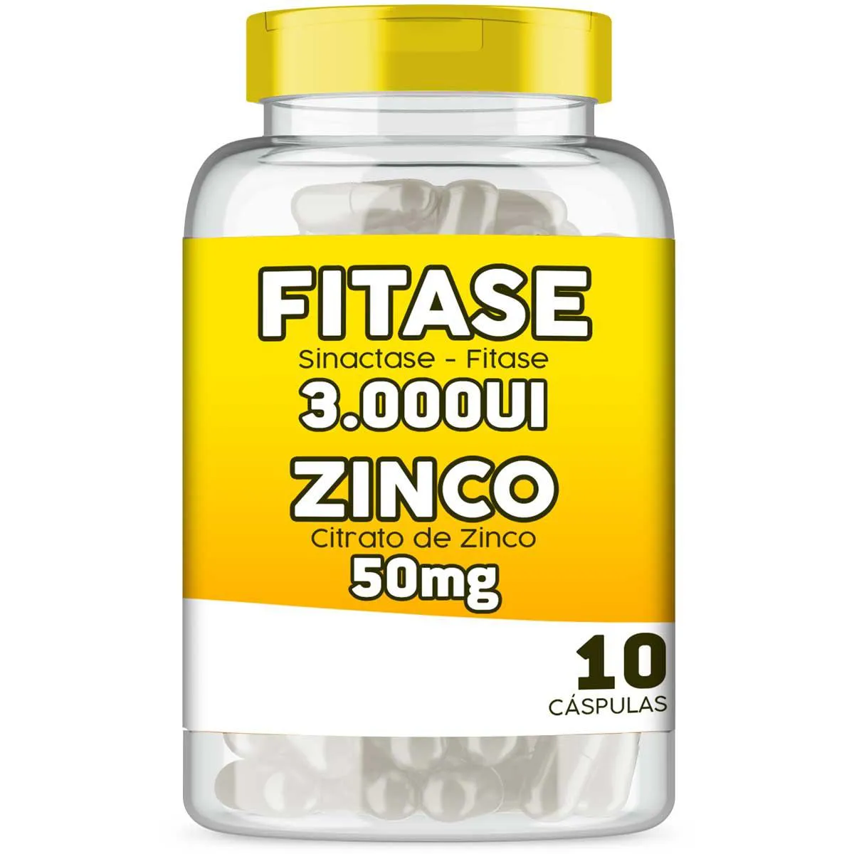 Fitase 3000ui Zinco 50mg 10 cápsulas Prolongar Efeito Botox