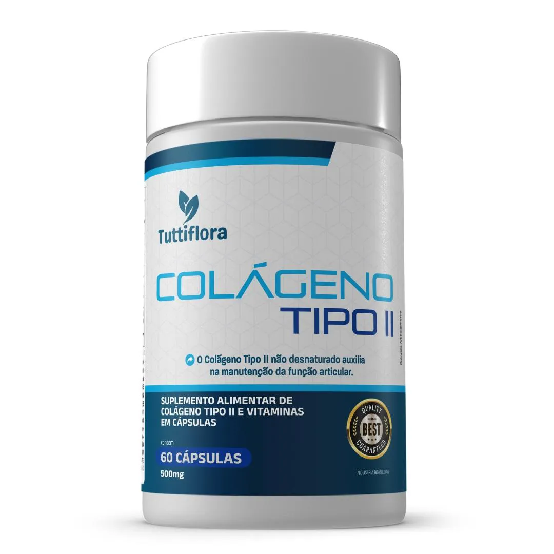Colágeno Tipo 2 500mg 60 cápsulas Tuttiflora
