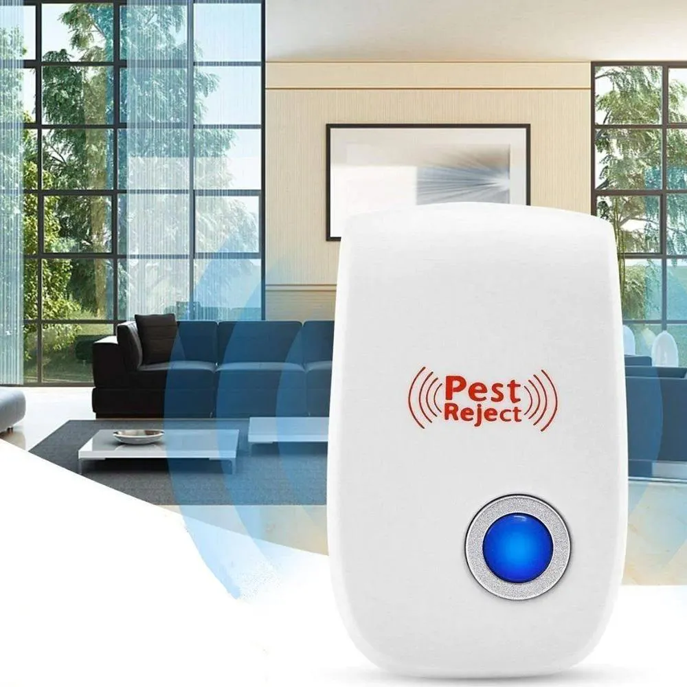 REPELENTE ELETRÔNICO ULTRASSÔNICO ANTI-PRAGAS Branco