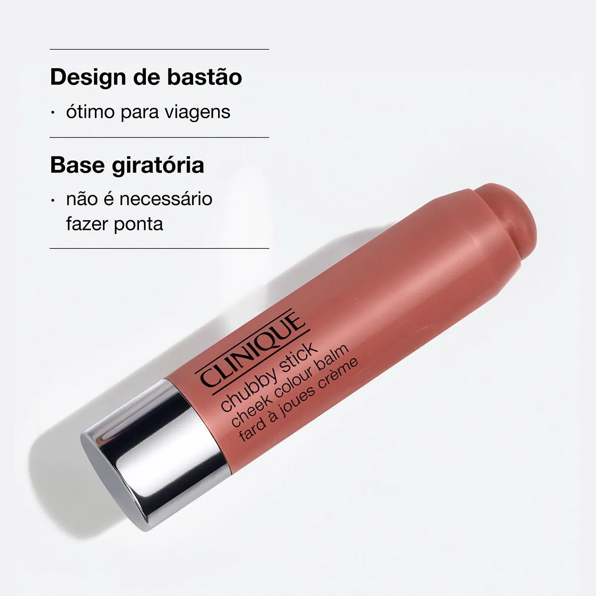 Blush em Bastão Clinique Chubby Stick 6g - Roly Poly Rosy
