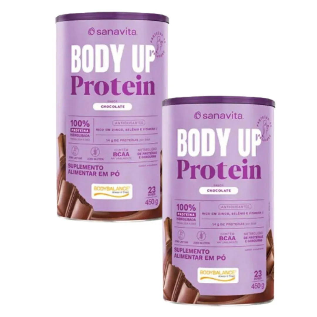 Kit 2x Body Up Protein 450g - Sanavita Sabor:chocolate