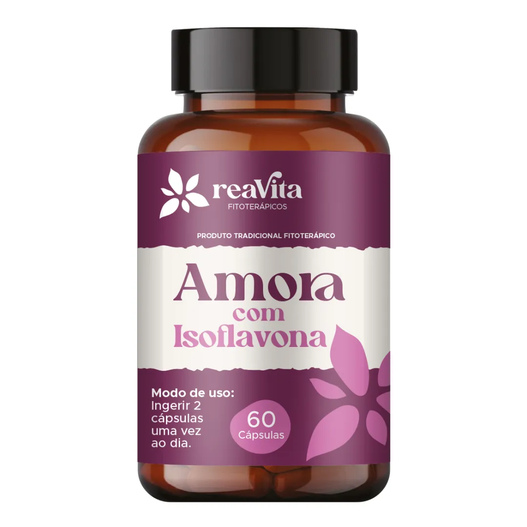 Suplemento Natural Amora Miúra com Isoflavona 500mg 60 Cápsulas