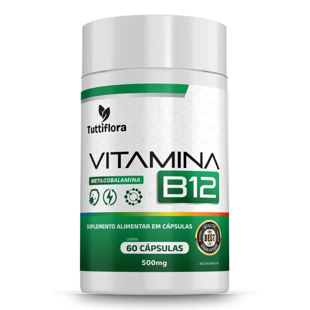 Vitamina B12 (metilcobalamina) 60 cápsulas 500mg Tuttiflora