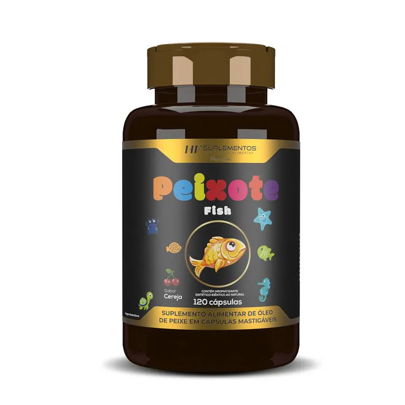 Peixote Omega 3 Kids Mastigavel 120caps Hf Suplementos