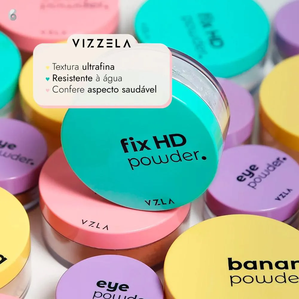 Pó Translucido Fix Hd Powder Vizzela 15g
