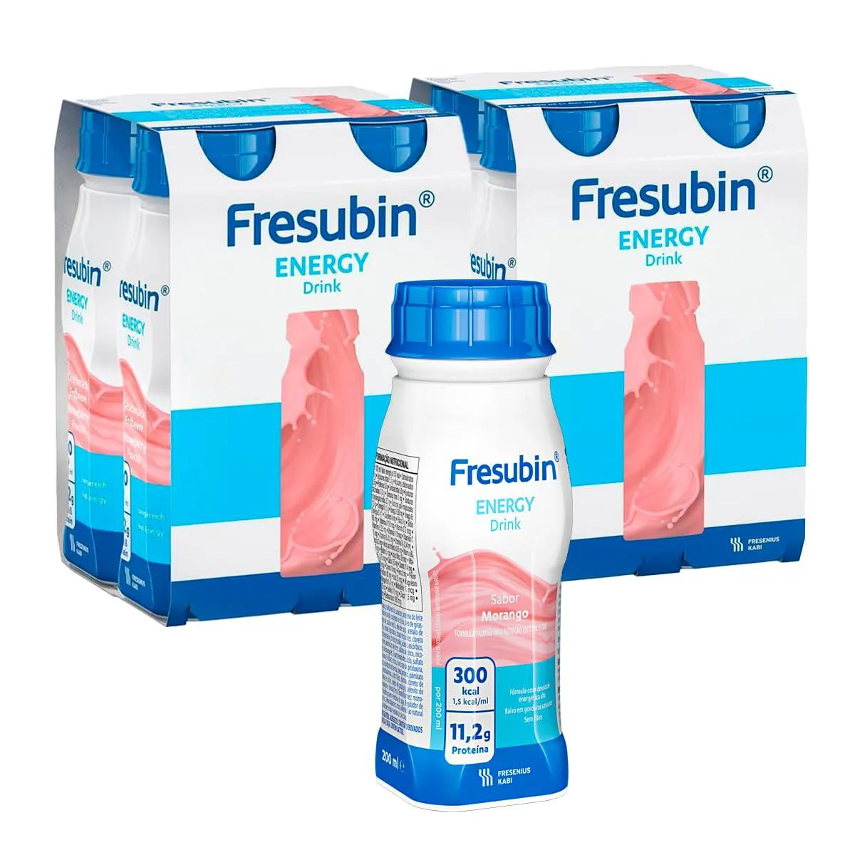 Kit 8 Fresubin Energy Drink 200ml - Morango - Fresenius