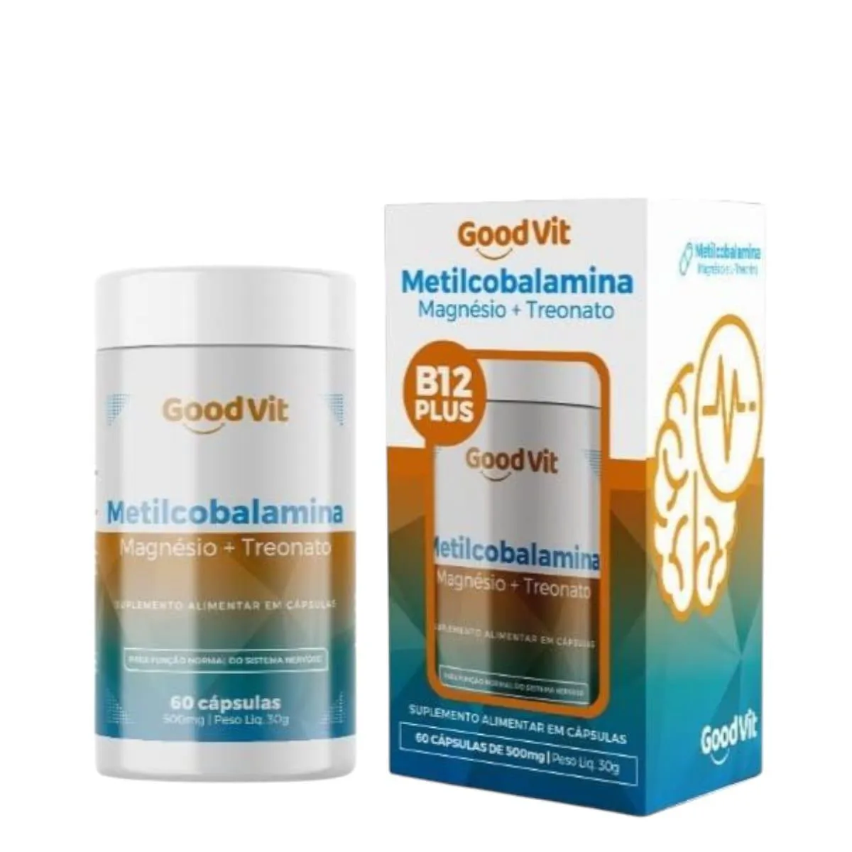 B12 Metilcobalamina Treonato Magnésio 60 Cápsulas Good Vit