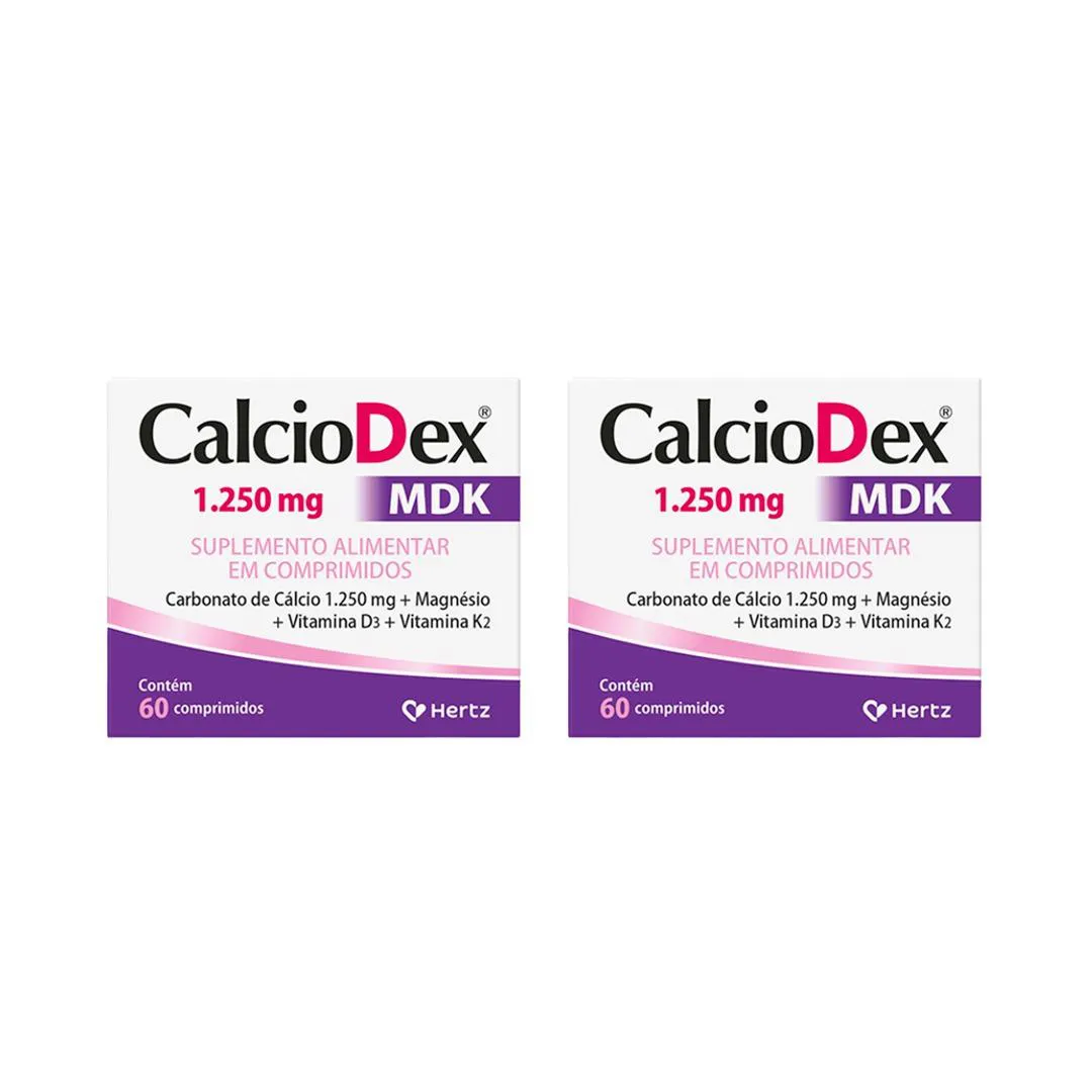 Kit 2 Calciodex Mdk 1250mg - 60 Cpr - Kley Hertz
