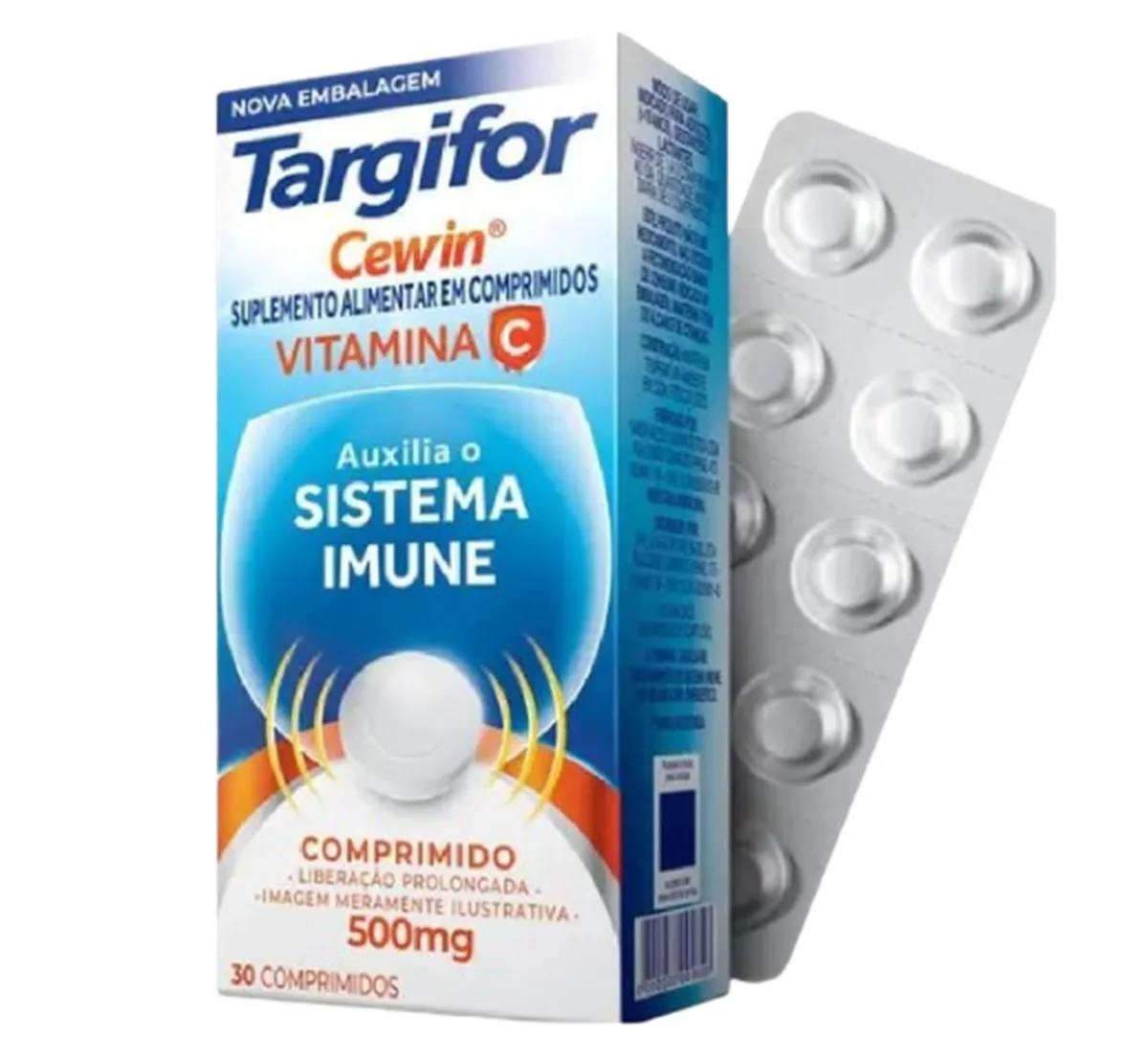 Suplemento Alimentar Targifor Cewin Vit C 500mg 30 Comp