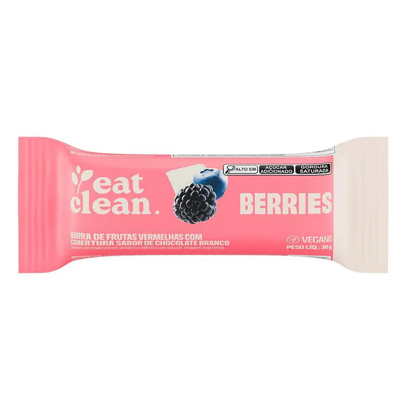 Barrinha de Proteina Eat Clean (30g) - Sabor: Berries
