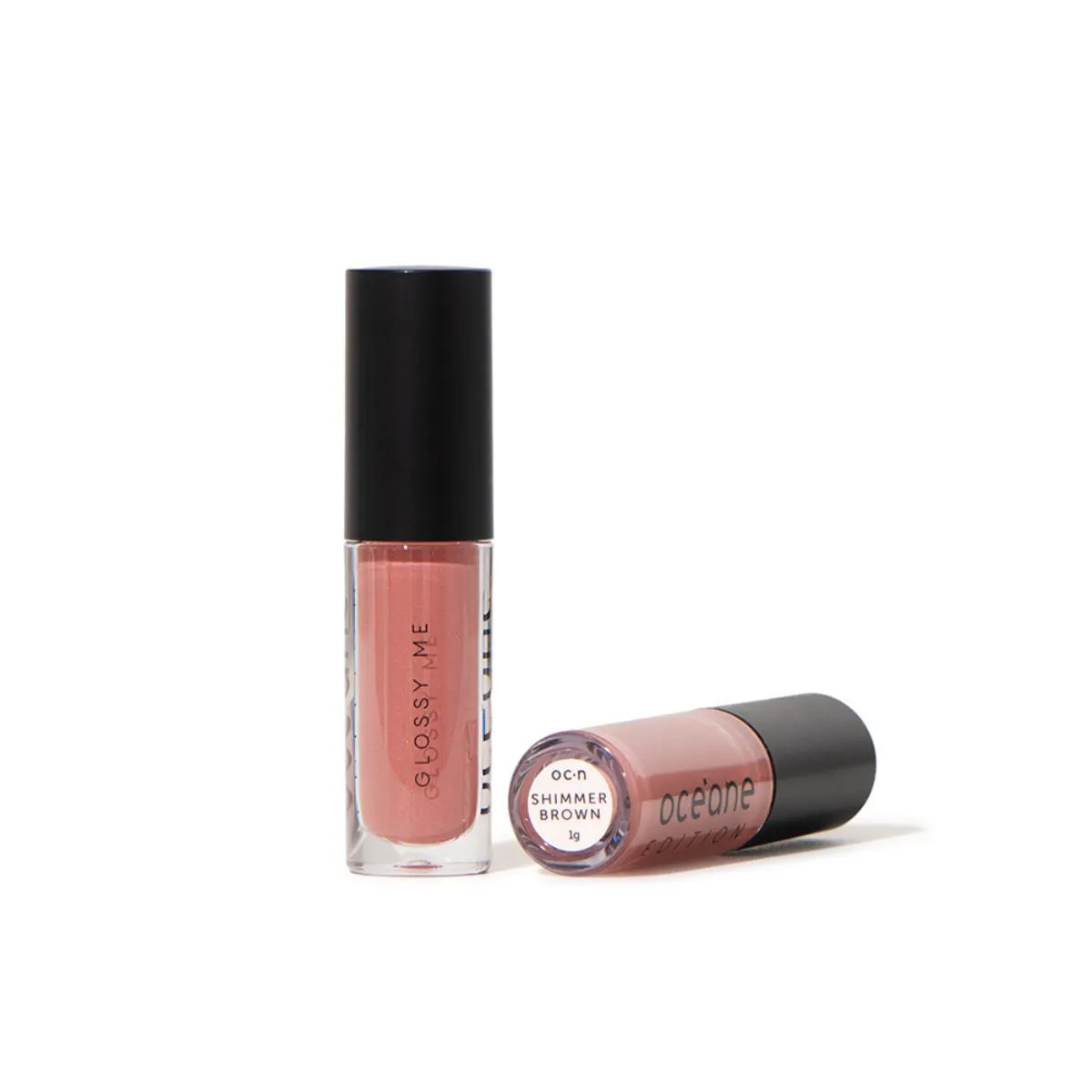 Mini Brilho Labial Oceane Glossy Me Shimmer Brown Nude 1g