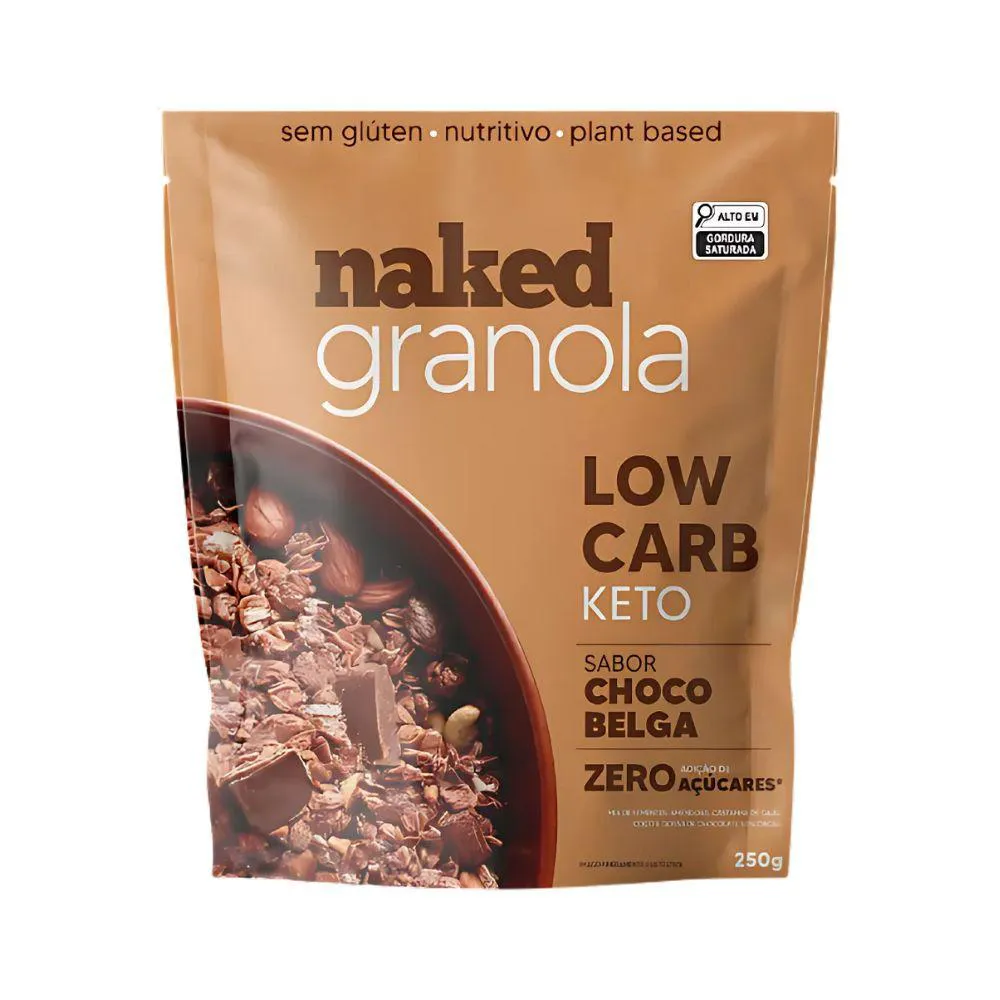 Granola Low Carb de Chocolate Belga Naked Nuts 250G unidades Unica