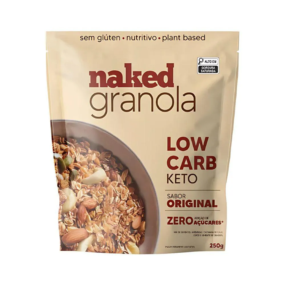 Granola Low Carb Original Naked Nuts 250g U Unica