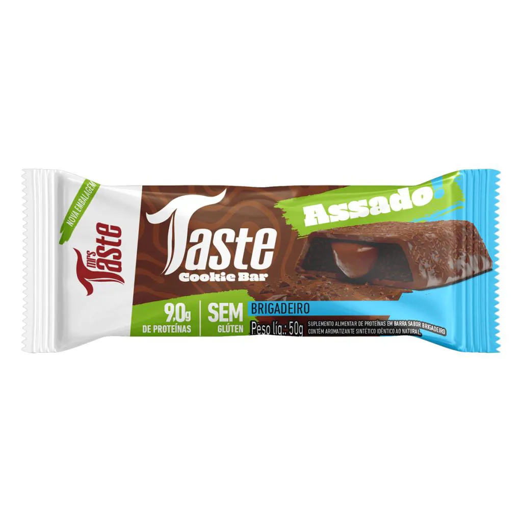 Barra de Proteina Taste Cookie Bar Brigadeiro 50g Mrs Taste