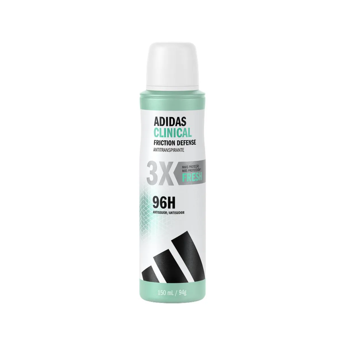 Desodorante Antitranspirante Aerossol Adidas Clinical Fresh Friction Defense Feminino 96h 150ml