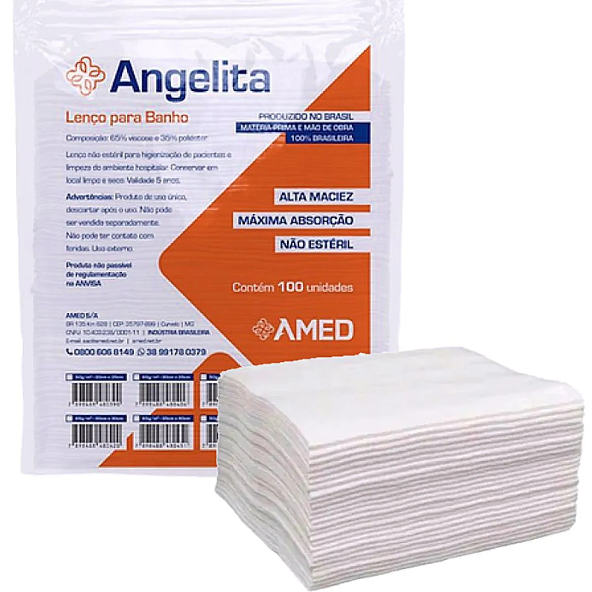 Toalha para Banho Angelita 65g/m² 30x35cm - 100 unidades