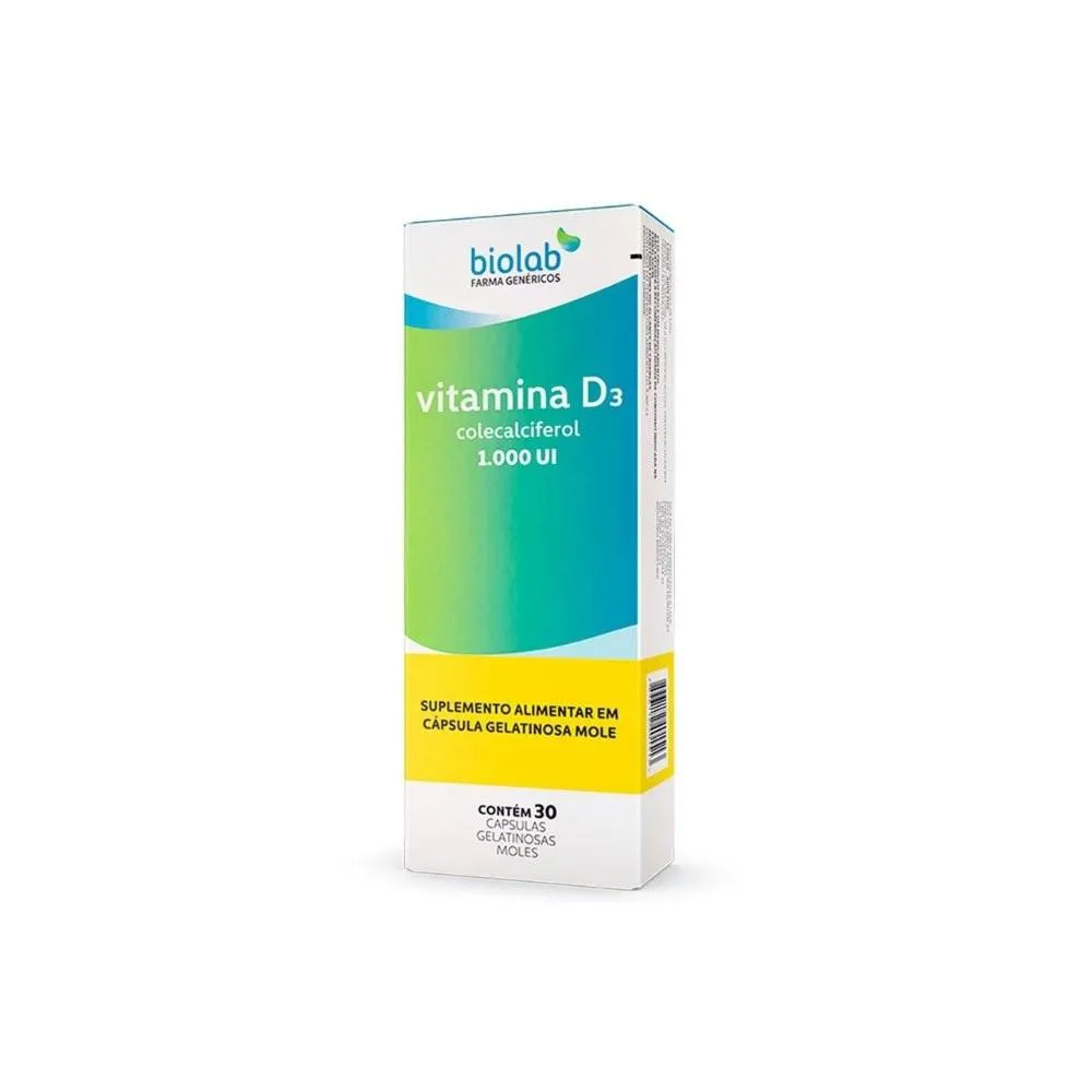 Vitamina D 1000ui Cx 30 cápsula -