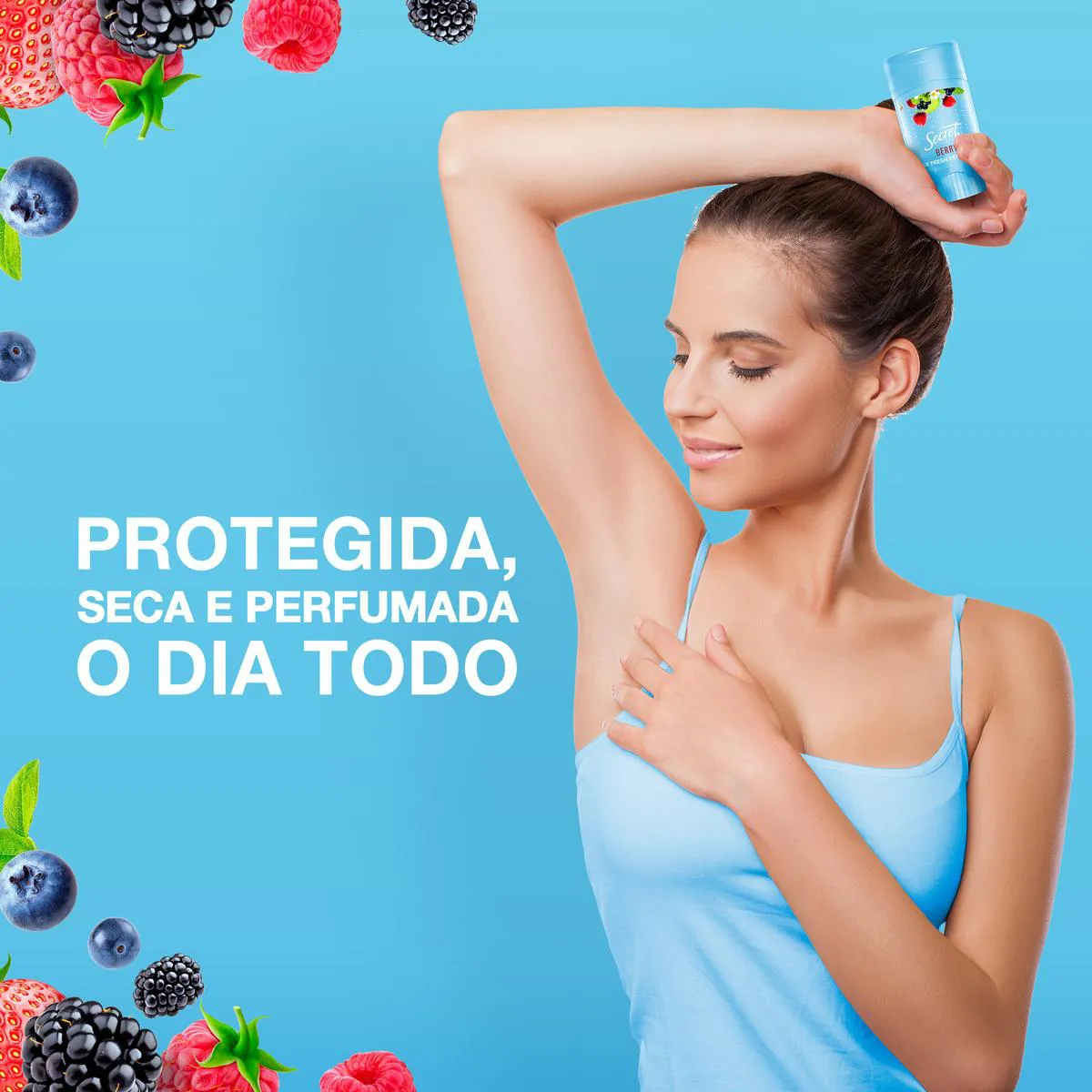 Desodorante Antitranspirante Secret Berry Gel 48h Feminino 45g
