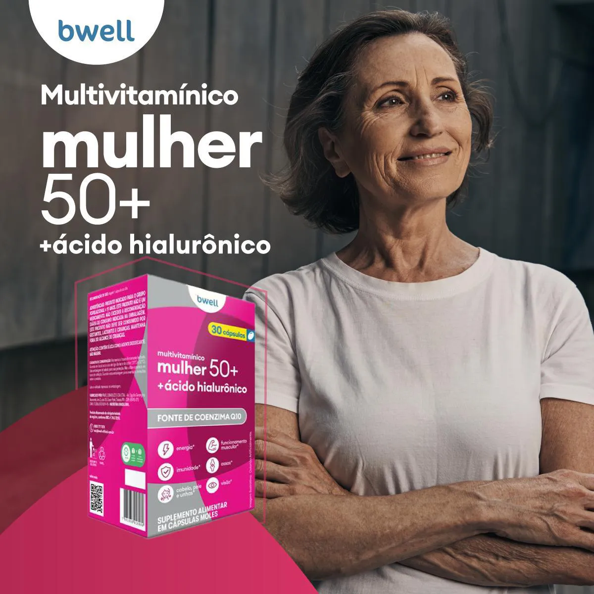 Polivitamínico bwell Mulher Senior 50+ 30 Cápsulas