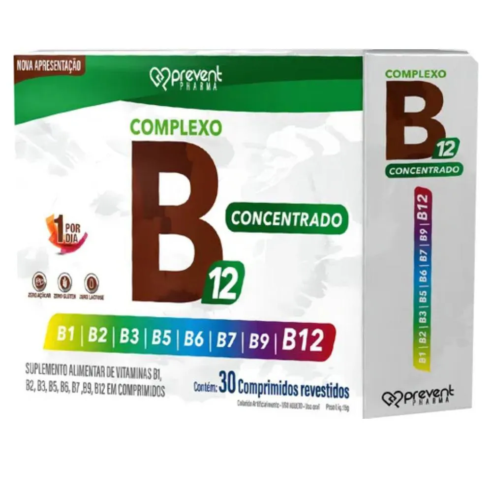 Complexo B Concentrado C/30 cápsulas - Prevent Pharma