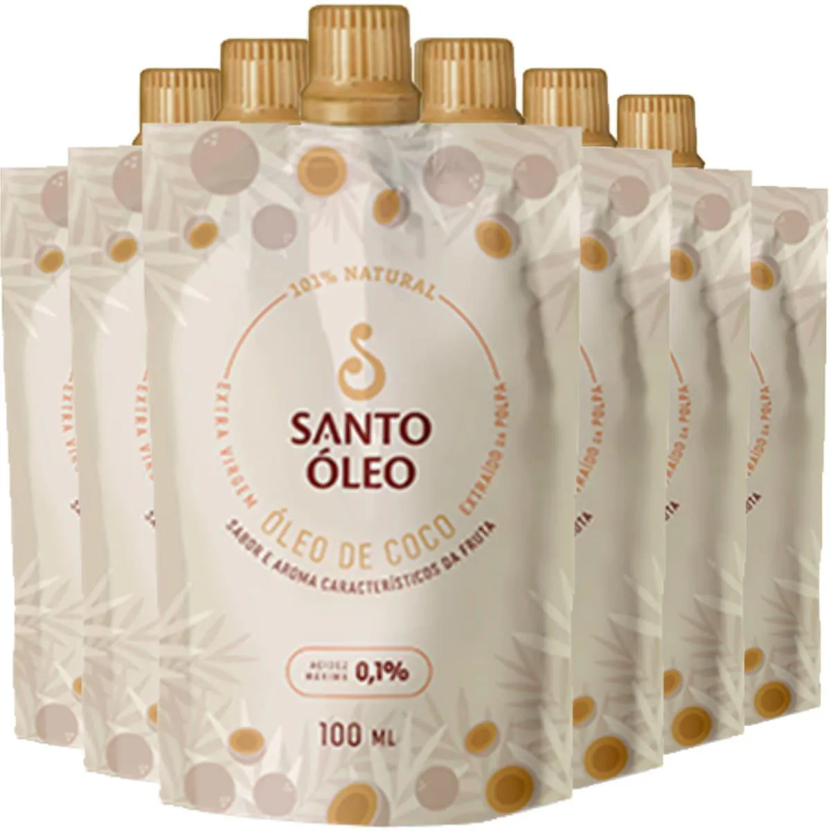 Óleo de Coco Extravirgem Polpa 6 X 100ml Santo Óleo