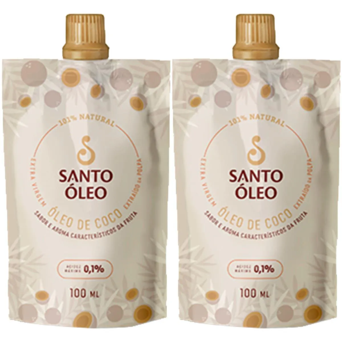 Óleo de Coco Extravirgem Polpa 2 X 100ml Santo Óleo