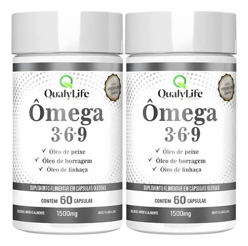 Ômega 3, 6 e 9 2 X 60 cápsulas Qualylife