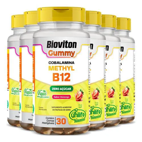Cobalamina Methyl Vitamina B12 6 X 30 Gomas Unilife