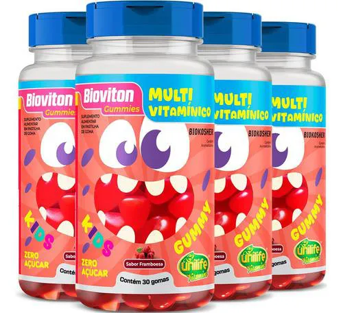 Multivitamínico Kids 30 Gomas 4 X Unilife