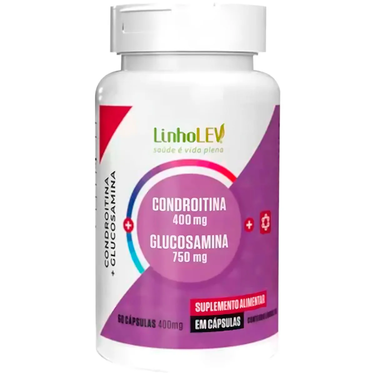 Condroitina e Glucosamina 60 cápsulas Linho Lev