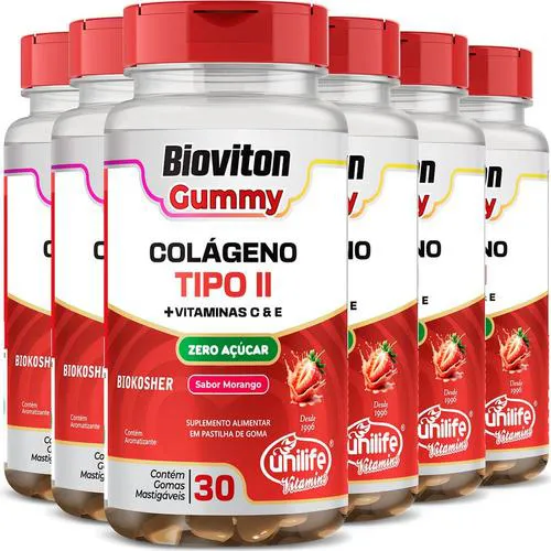 Colágeno Tipo Ii 6 X 30 Gomas Unilife