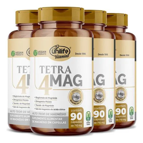 Tetra 4 Magnésios 4 X 90 Cápsulas Unilife