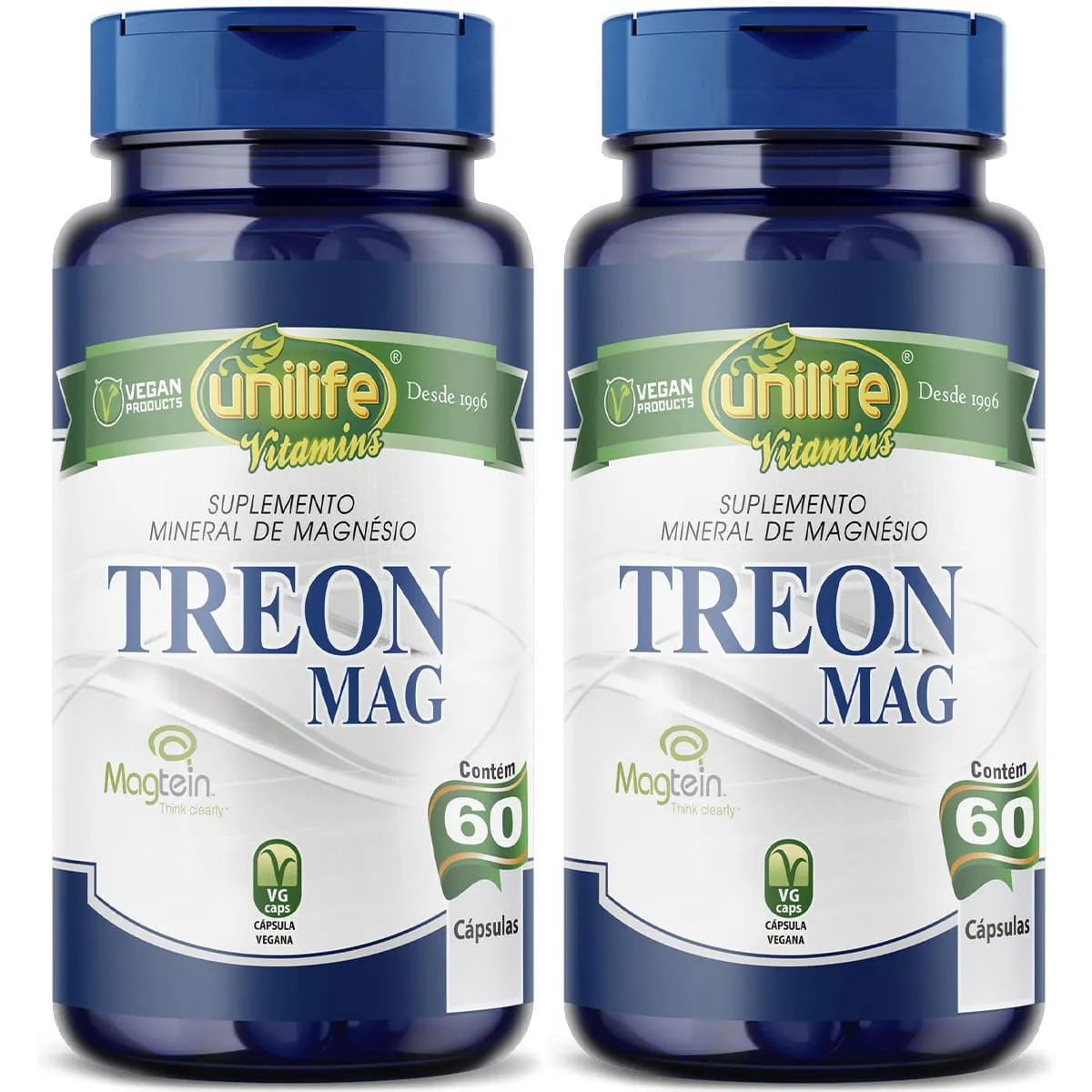 Magnésio Treonato Treon Mag 2 X 60 cápsulas Unilife