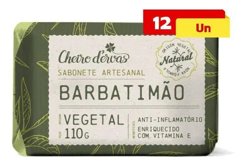 Sabonete De Barbatimão 12 X 110g - Cheiro D'ervas
