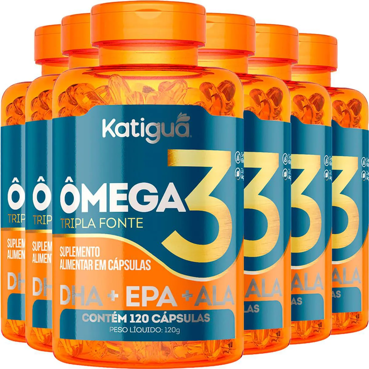 Ômega 3 Tripla Fonte 6 X 120 cápsulas Katiguá