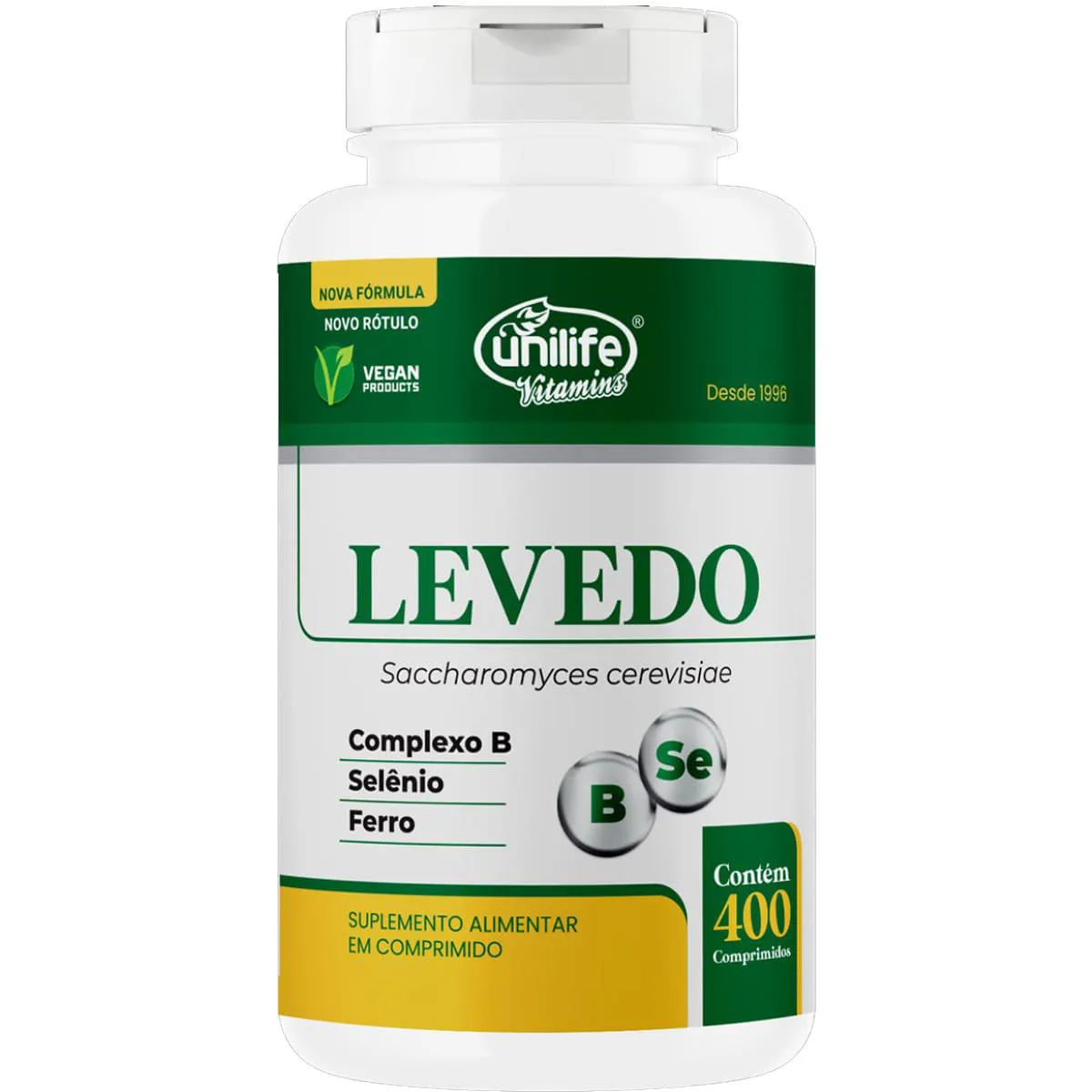 Levedo de Cerveja Levedura 450mg 400 comprimidos - Unilife
