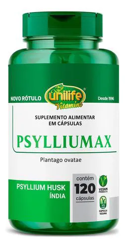 Psyllium Psylliumax 120 cápsulas Unilife