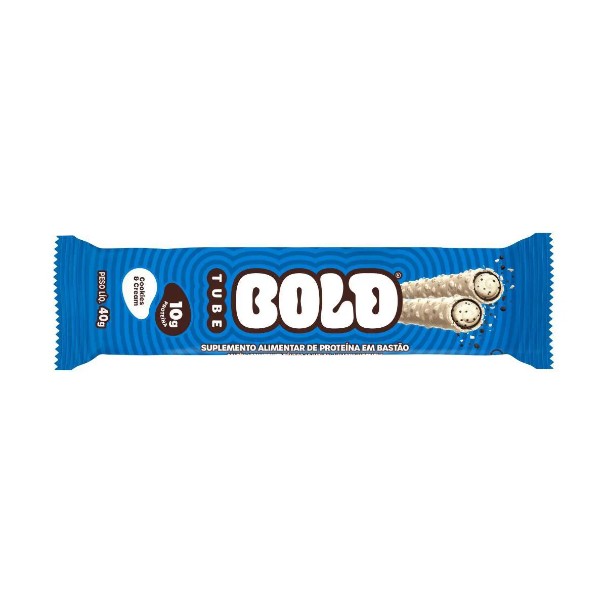 Snack de Proteína Bold Tube Cookies & Cream 40g