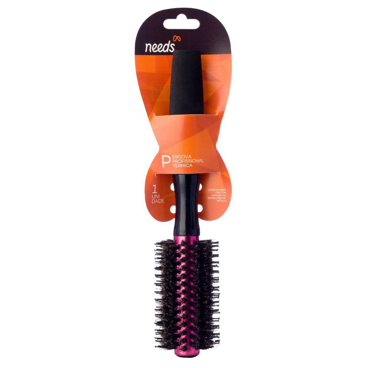 Escova de Cabelo Ricca Oval Cereja com 1 unidade