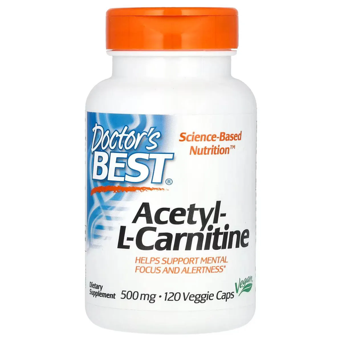 Acetil L-carnitina 500mg 120 Capsulas Veganas - Doctor's Best