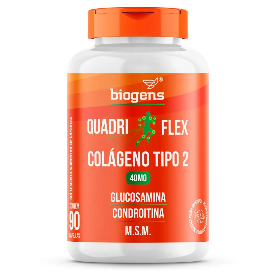 Quadri Flex, Colágeno 2 Glucosamina Condroitina 90c Biogens