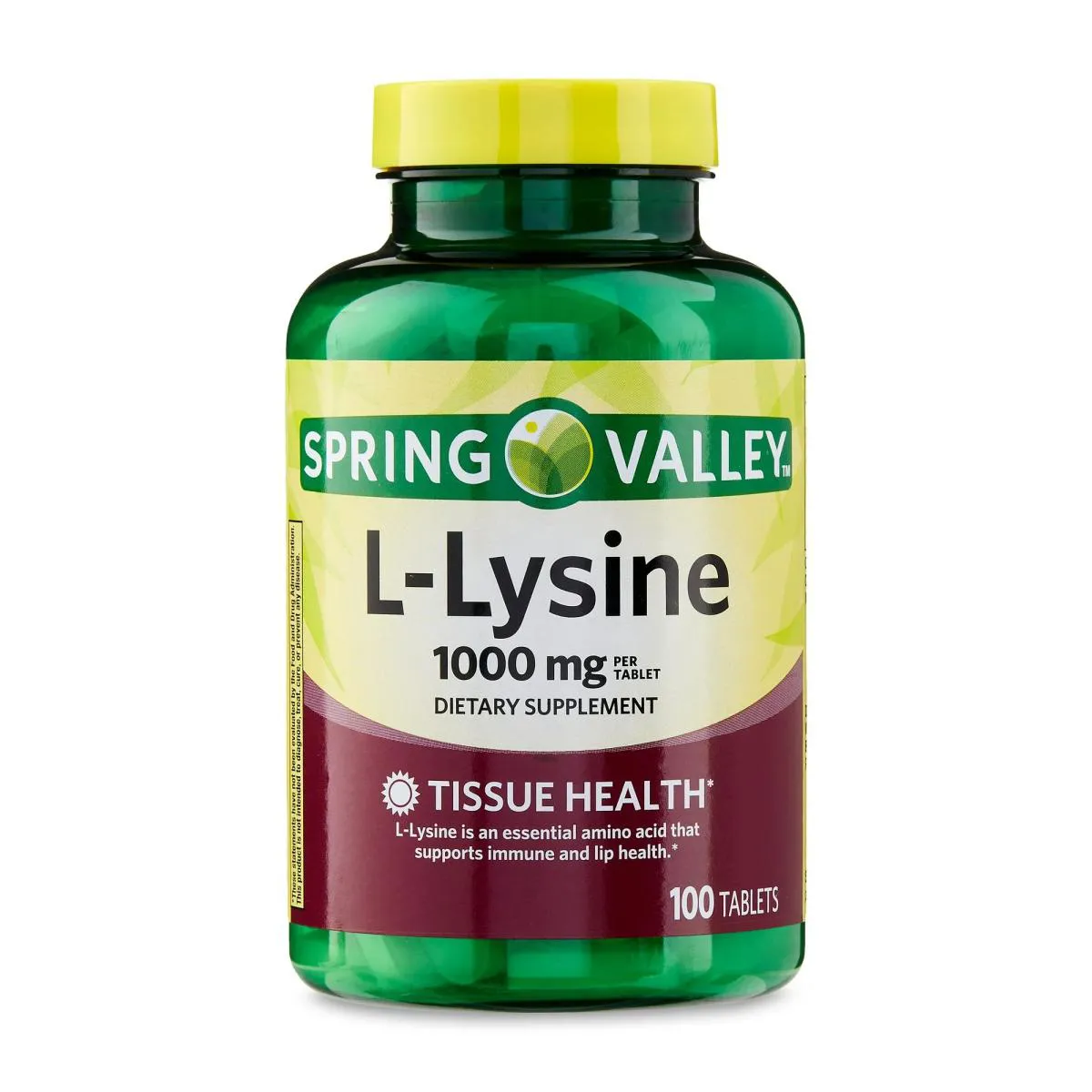 Lisina 1000 Mg 100 Tabletes - Spring Valley